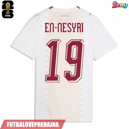 Lacne Ženy Futbalové dres Maroko Youssef En-Nesyri #19 MS 2026 Krátky Rukáv - Preč